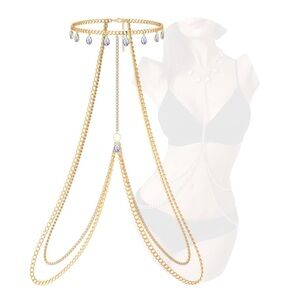 Rhinestone body chain